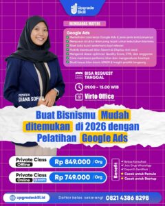 Kelas Google Ads Upgrade Skill | 0821 4386 8298